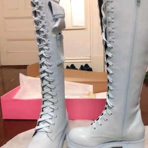 Baby blue boots
